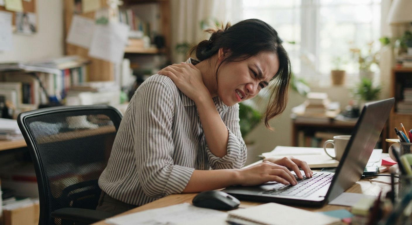 Tư thế làm việc sai: Thủ phạm chính của đau mỏi vai gáy